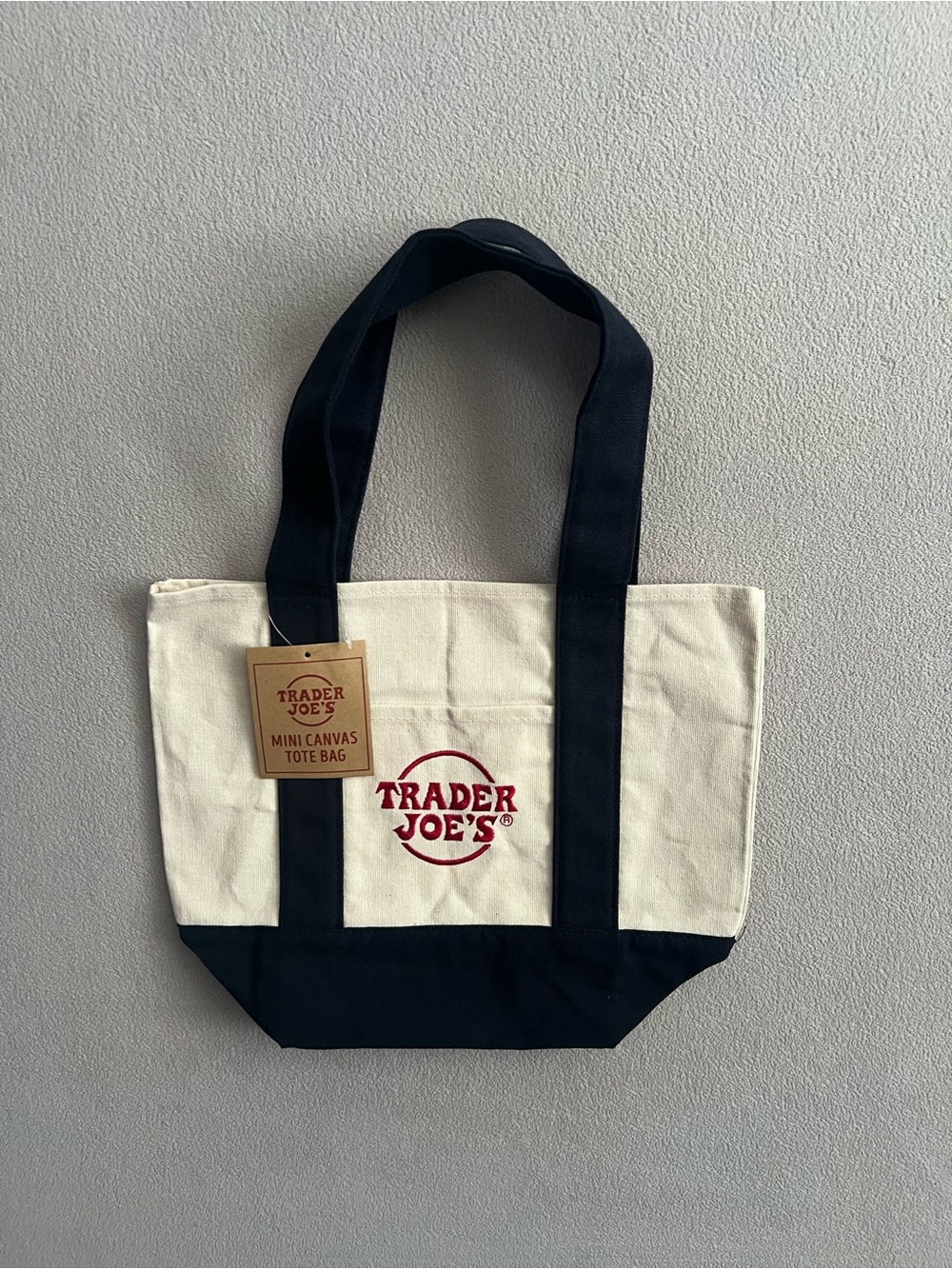 Trader Joe’s Navy Blue Mini Canvas Tote Bag